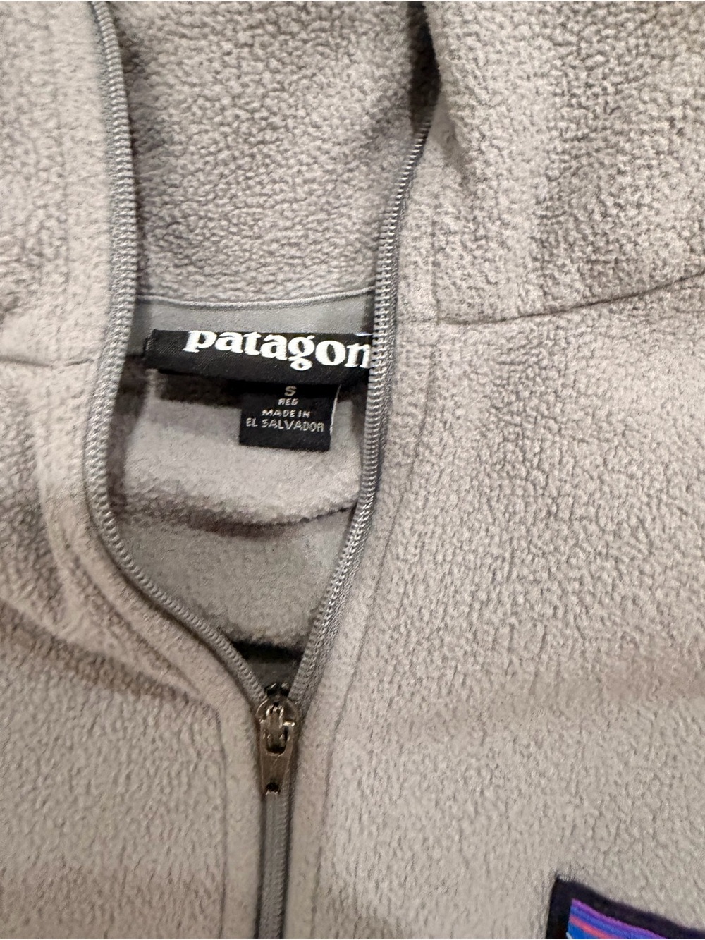 Patagonia Gray Quarter-Zip Fleece Pullover 0199 - Picture 2 of 4